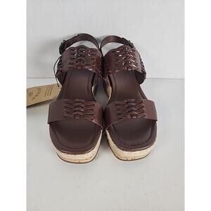 Frye Heeled Leather Loafer Shoe Womens 6.5 M NWoB Burgundy/Brown